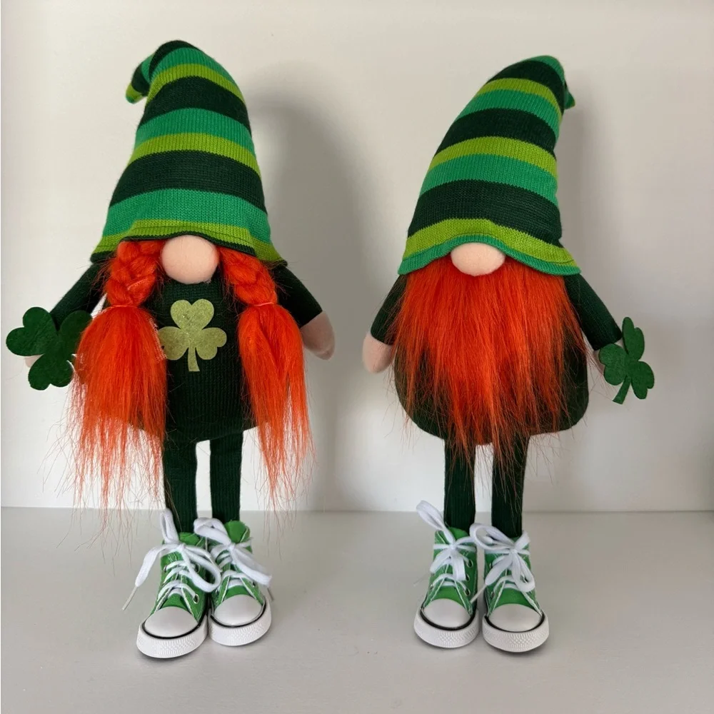 St.Patrick’s Day Leprechaun Gnomes Set of 2 - Picture 4 of 4